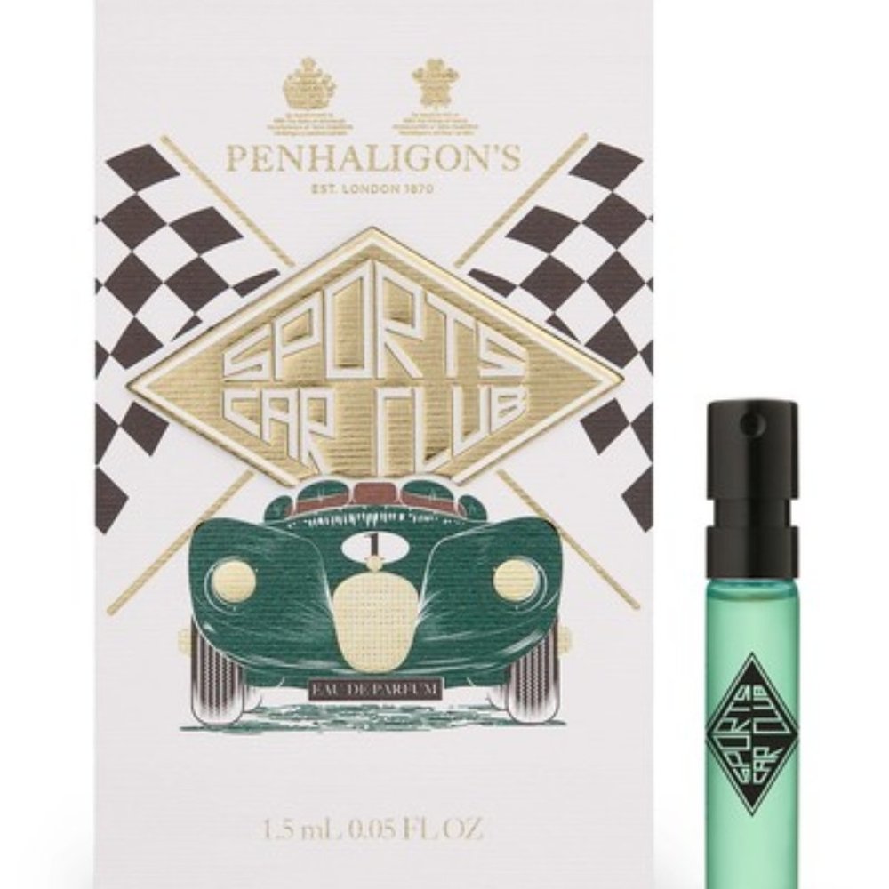 Penhaligons SPORTS CAR CLUB  Limited Edition 0.05oz/1.5mL Trial Spray Vial NEW
